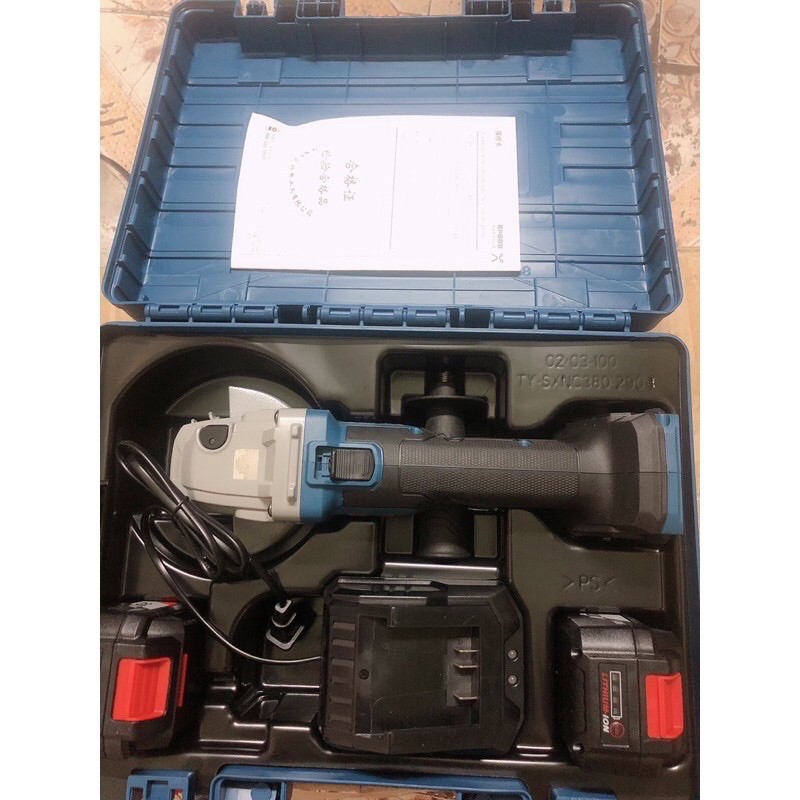 Máy mài góc dùng pin DONGCHENG DCMS03-100  mẫu mới hàng chính hãng Nội Địa