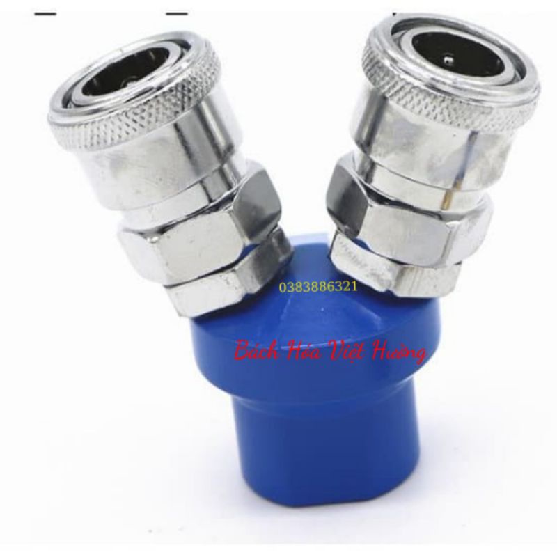 Đầu nối nhanh khí nén ( đầu nối hơi) chia 2 - chia 3, chạc chia khí thế, chạc chia khí 3 tiện dụng (sẵn hàng)