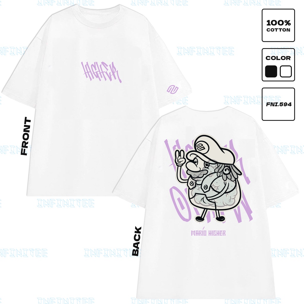 Áo thun INFINITEE Fni0594, Thun 100% Cotton - form rộng Unisex.