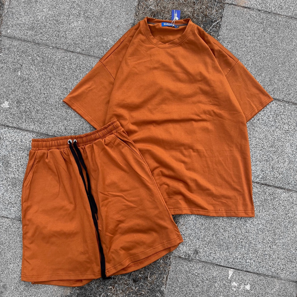 Bộ Áo Quần basic trơn nhiều màu MEANSTORE set đồ unisex nam nữ dáng rộng form oversize phong cách Ulzzang Hàn Quốc