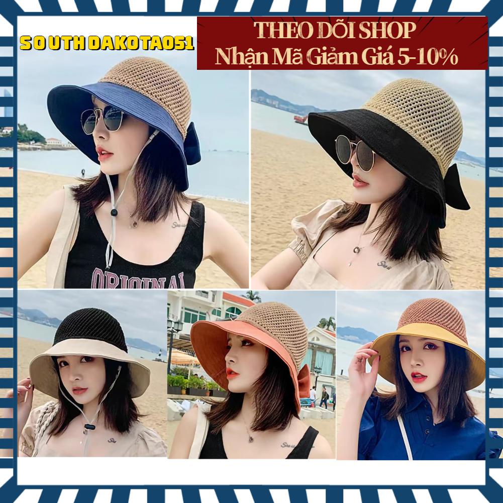 Southdakota051 Mũ Xô mùa hè Thiết kế thời trang Có thể gập lại Di động Thoải mái ở Bãi biển Rỗng chống nắng cho phụ nữ