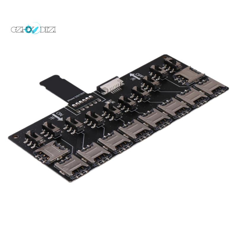 Set 10 Đầu Đọc Thẻ SIM Mini SIM Nano Kèm Công Tắc Điều Khiển Riêng Biệt Cho iPhone5/6/7/8/X