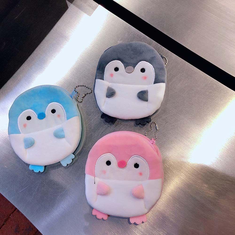 Ví Đựng Tiền Xu Có Khóa Kéo Hình Chim Cánh Cụt Dễ Thương