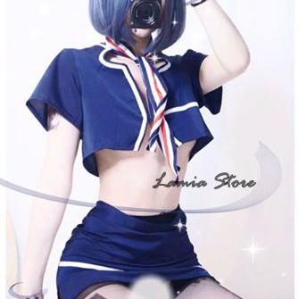 Bộ đồ ngủ cosplay nữ tiếp viên croptop TV1750 DJ gợi cảm sexy, váy ngủ bó sát đồng phục bar sàn | BigBuy360 - bigbuy360.vn