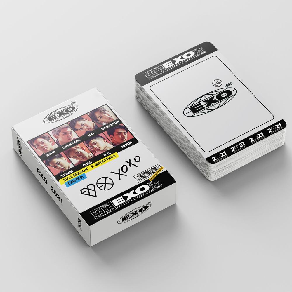 Set 54 thẻ ảnh lomo nhóm KPOP EXO XOXO mừng mùa lễ hội 2021