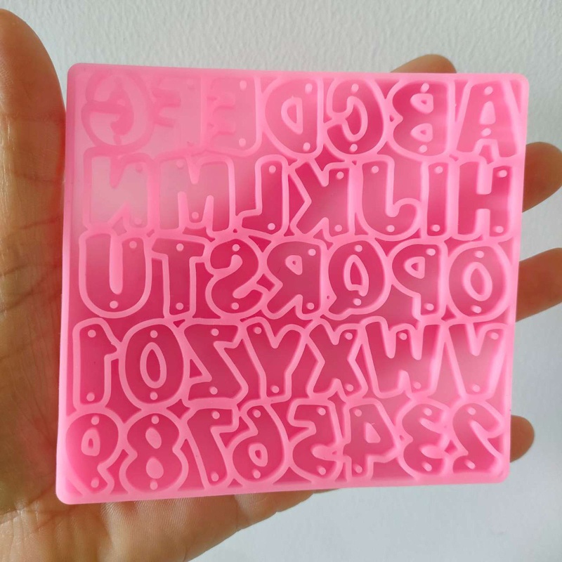 Khuôn Silicone Làm Mặt Dây Chuyền Hình Chữ Cái &amp; Số