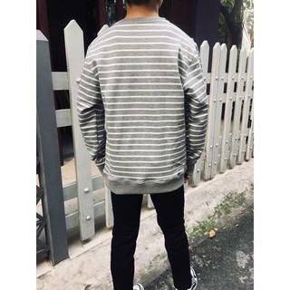 Áo sweater basic sọc_Fox unisex
