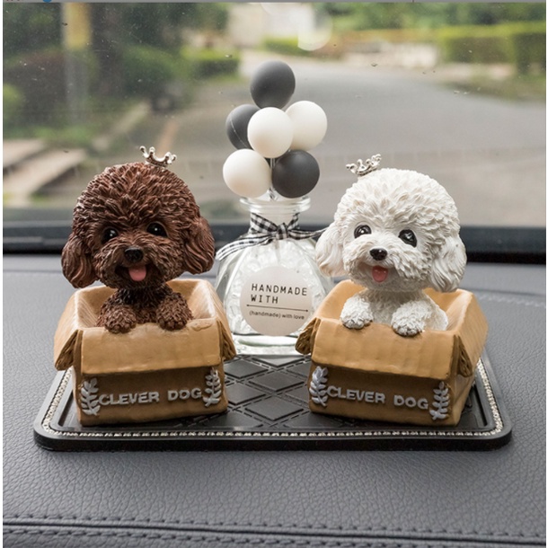 Set cún ngồi giỏ hàng loại 1 trang trí taplo ô tô, làm quà tặng cực sang, Dũng An shop