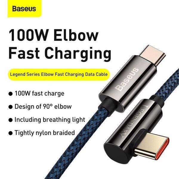 Cáp sạc bẻ góc C to C 100W, C to L 20w Baseus Legend Series Elbow