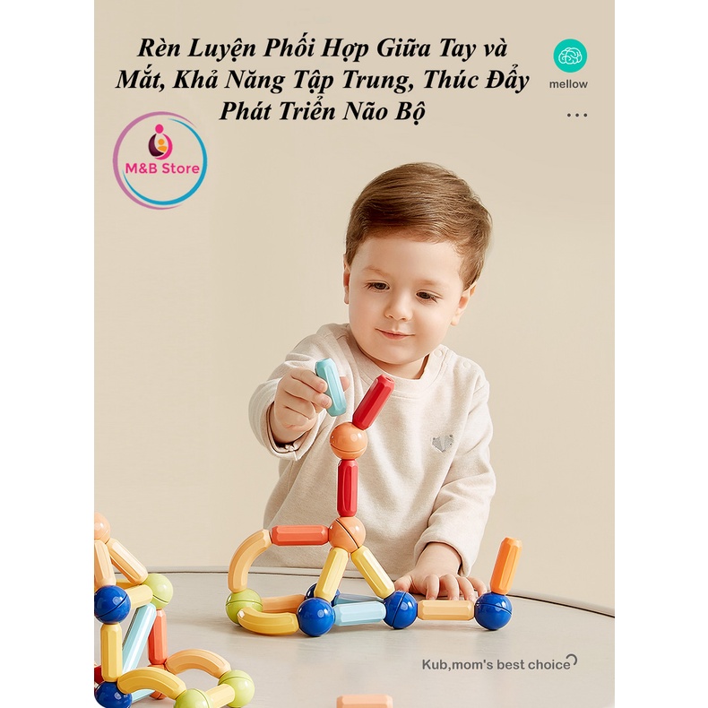 Xếp Hình Nam Châm Hình Que, Magnetic Building Blocks - KUB, Phát Triển Tư Duy, Sáng Tạo Không Giới Hạn