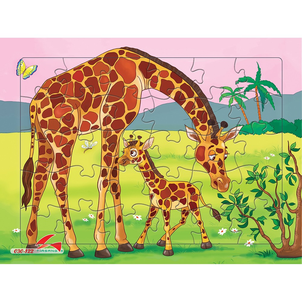 TRANH XẾP HÌNH A4 CHO BÉ, 40 Mẫu Puzzle Bộ Tranh Ghép Hình Con Vật Size A4, 30 Mảnh, Đồ Chơi Trí Tuệ Trẻ Em MECO MART