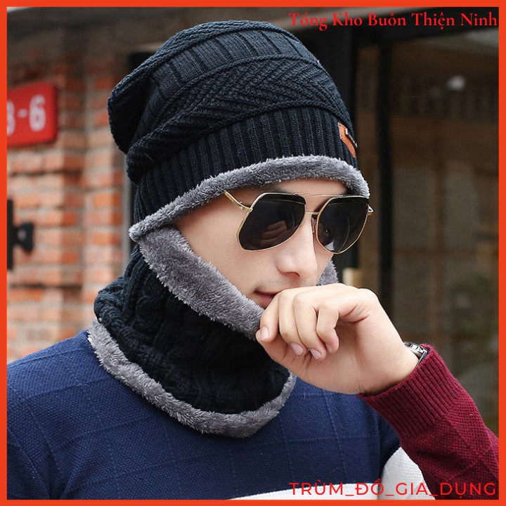 MŨ LEN NAM NỮ KÈM KHĂN CỔ HÀN QUỐC CAO CẤP HÀNG HÓT