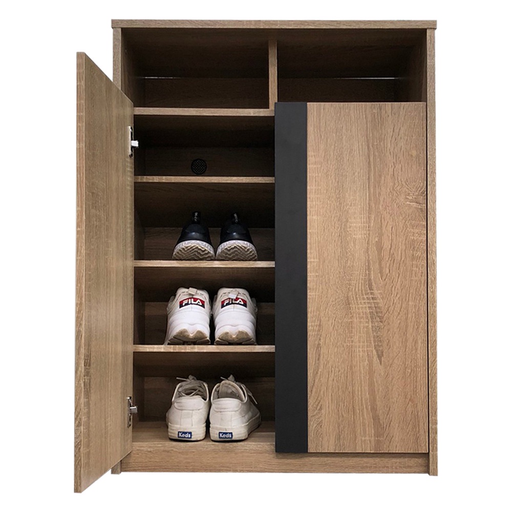 HomeBase ME LIVING Tủ giày bằng gỗ ép Thái Lan SUPRA W60XD30XH82cm màu gỗ sồi