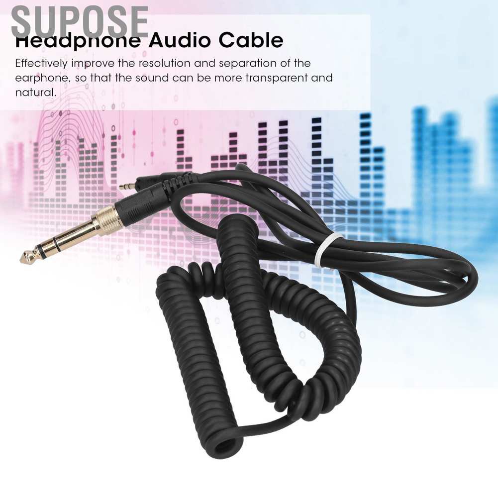 Supose Stretchable Spring Headphone Audio Cord Replacement for Audio‑Technica ATH‑M50X M40X