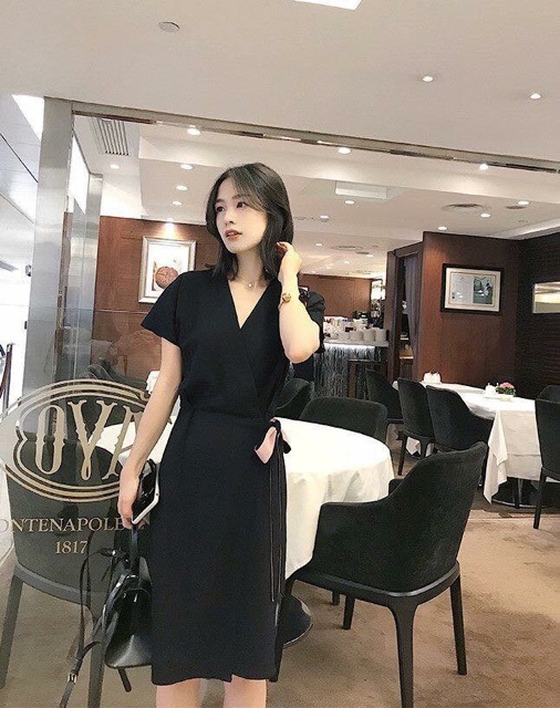 Đầm đen nơ hồng | BigBuy360 - bigbuy360.vn