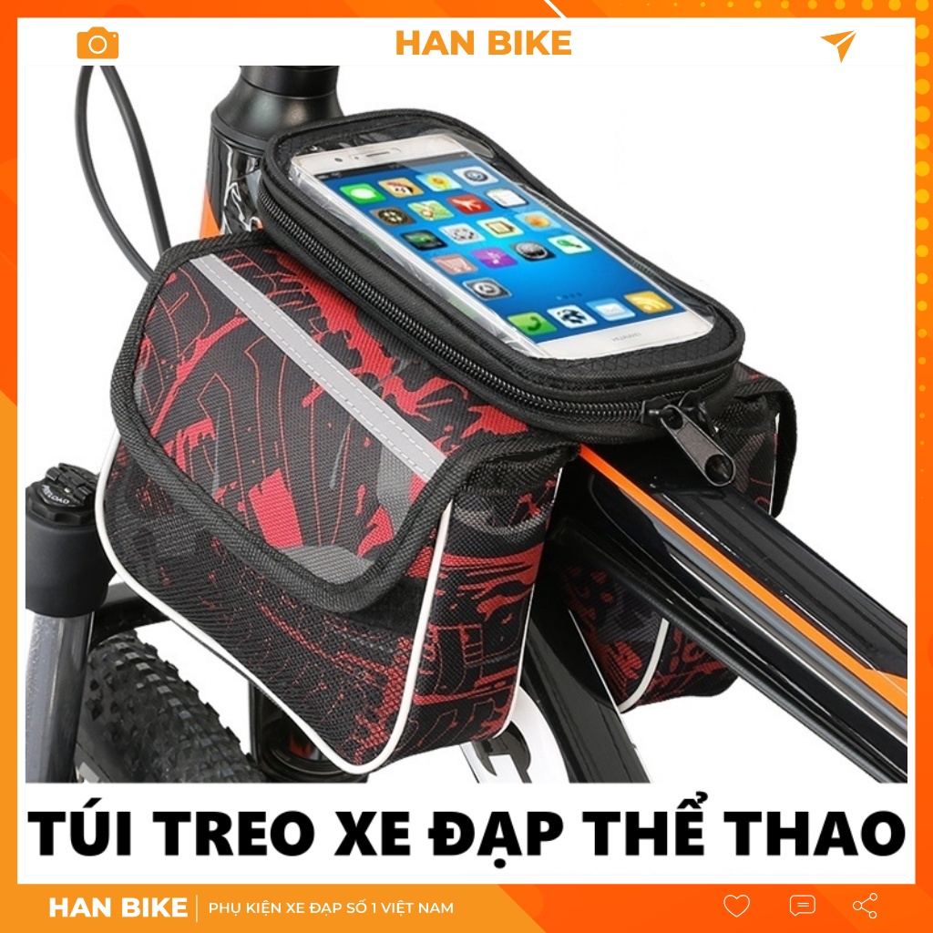 Túi Đeo Xe Đạp B-Suol - Túi Xe Đạp Thể Thao Có Màn Hình Cảm Ứng Tặng Túi Trùm Đi Mưa Hàng Loại 1