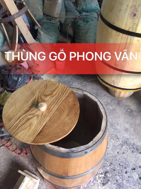 HŨ ĐỰNG GẠO BẰNG GỖ – THÙNG GẠO GỖ SỒI