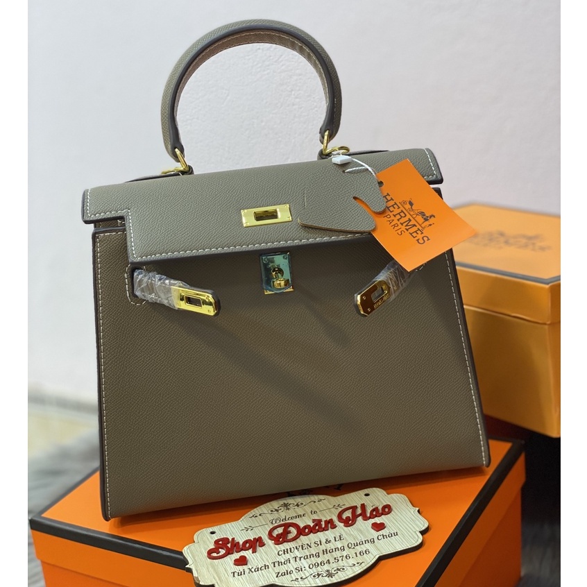 Túi cầm tay đeo chéo sai 25 da đẹp tặng kèm khăn(có hộp)