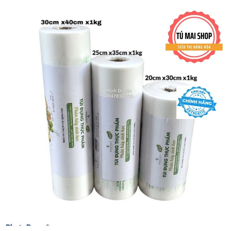 Túi bọc thực phẩm tự hủy sinh học 1kg