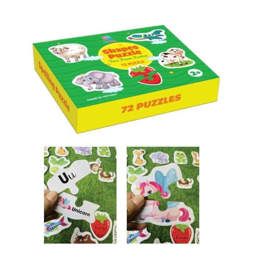 Đồ Chơi Ghép Hình 2 Mảnh Tư Duy SHAPES PUZZLE 72 PCS