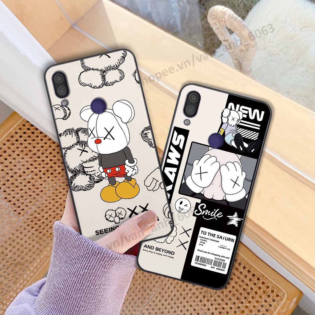 Ốp Xiaomi Redmi Note 7 be@r brick mars thời trang, ốp lưng điện thoại viền dẻo siêu chất