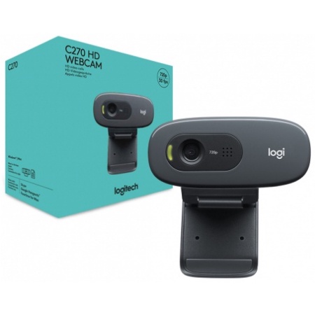 Webcam Logitech C270 HD micro khử tiếng ồn, nghe gọi video học trực tuyến livestream