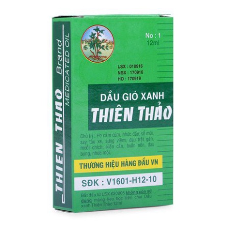 [Chính hãng] Dầu gió xanh Thiên Thảo 12ml  Date mới