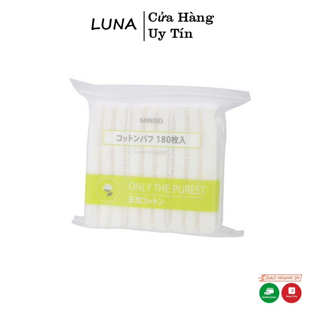 Bông Tẩy Trang MINISO 150 MIẾNG DÀY HÀNG CAO CẤP