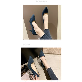 [ ODER ] Giày cao gót da lộn BIGSIZE   (33-43)