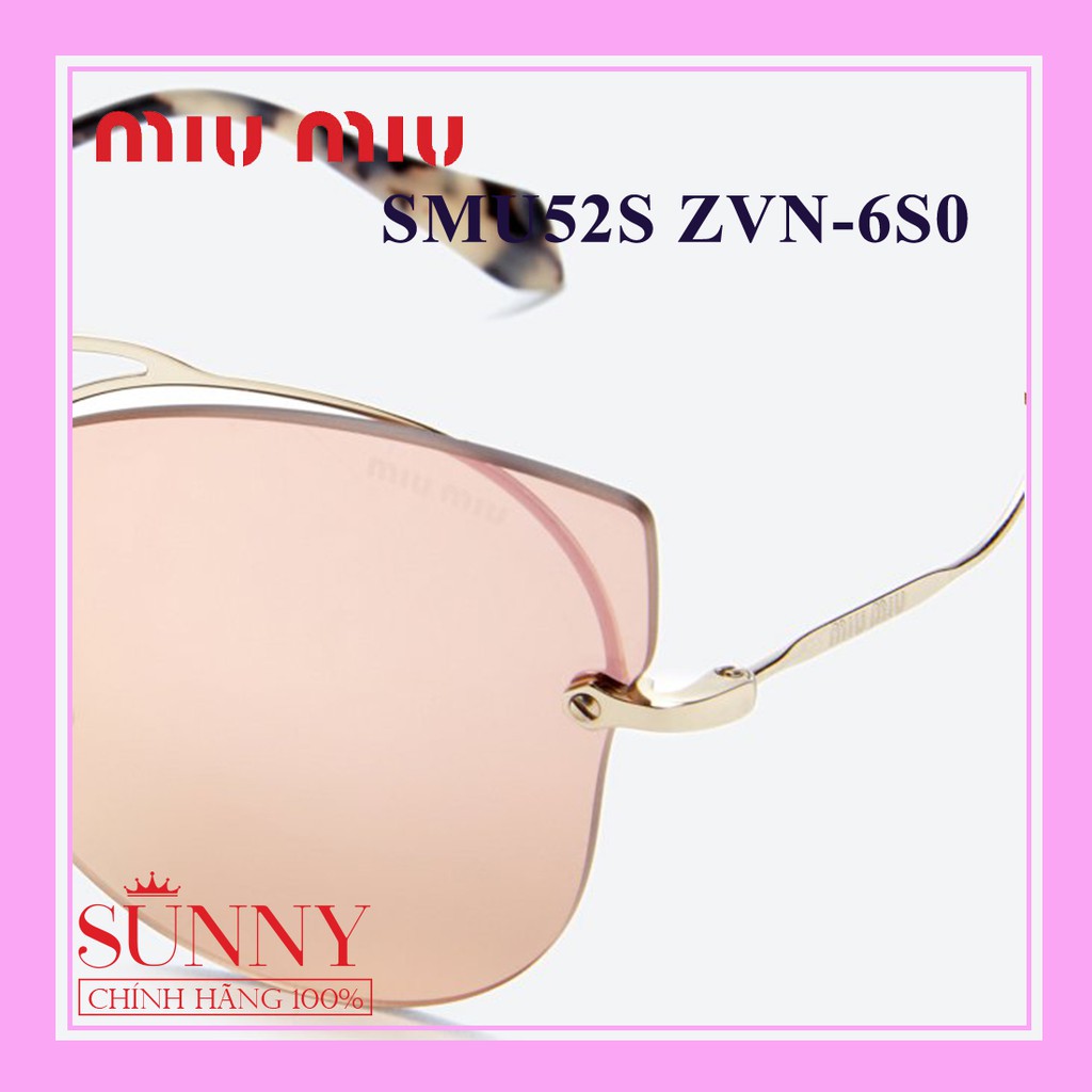 Kính mát thời trang cá tính Miu Miu SMU52S chính hãng, thiết kế dễ đeo bảo vệ mắt