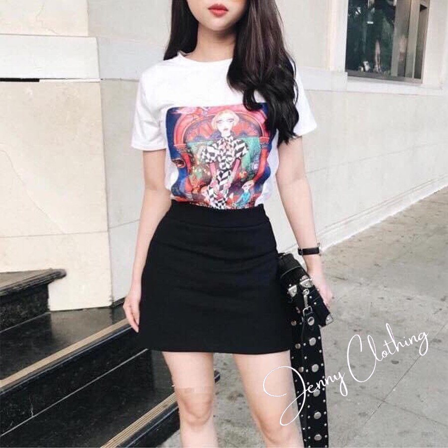 Quần giả váy chữ a kiểu quần short đùi nữ có túi màu Đen Vàng vải tuyết mưa mềm mại mặc công sở đi biển học làm ở nhà