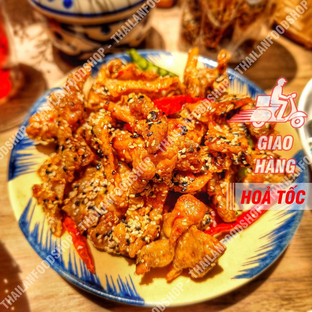 Da Gà Sấy Giòn Sốt Chanh Dây Lon 250Gram