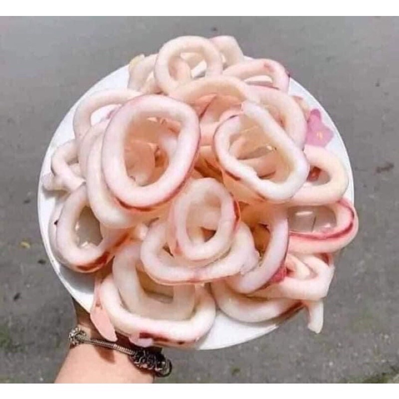 1 kg mực vòng cắt sẵn ❤️GIÁ SỈ❤️1kg siêu ngon xào chiên nướng
