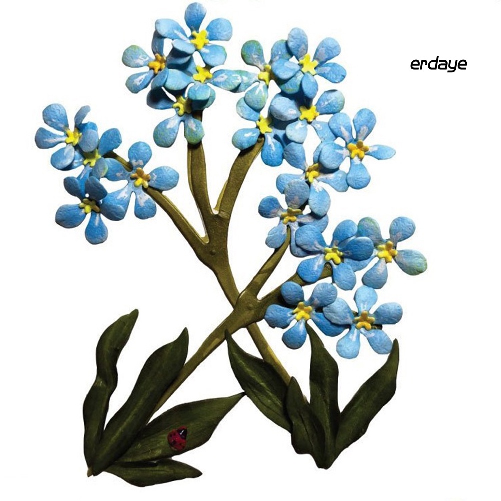 Set khuôn cắt giấy làm từ kim loại hình hoa trang trí scrapbook