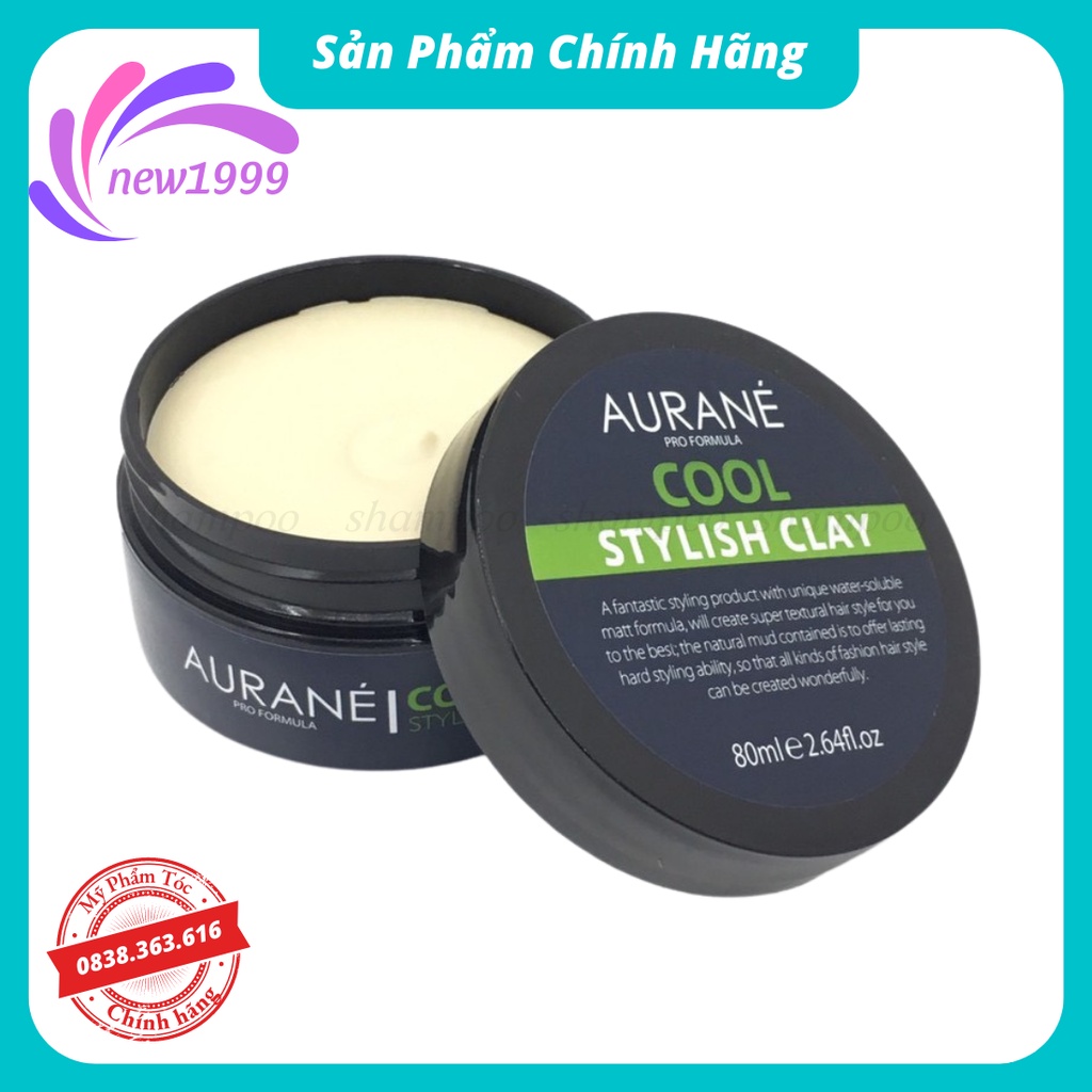 Sáp vuốt tóc Aurane Cool Stylish Clay 80ml tạo kiểu tóc nhập khẩu Pháp cao cấp