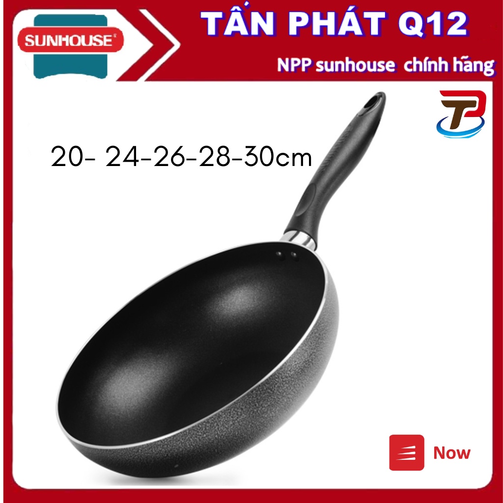 CHẢO SÂU CHỐNG DÍNH SUNHOUSE 20/24/26/28/30 CM . SHS20/SHS24/SHS26/SHS28/SHS30