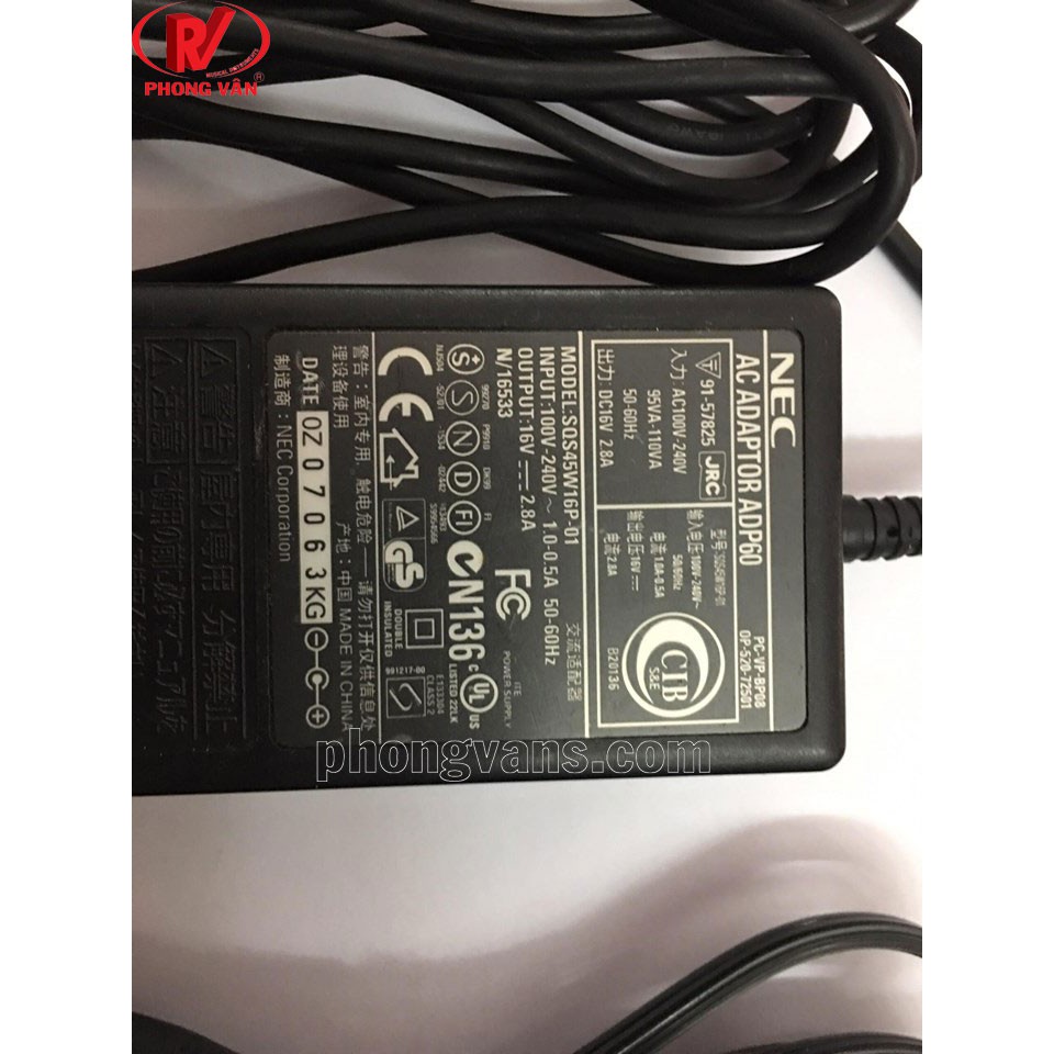 Ac adaptor adp60 16v cho đàn organ Yamaha