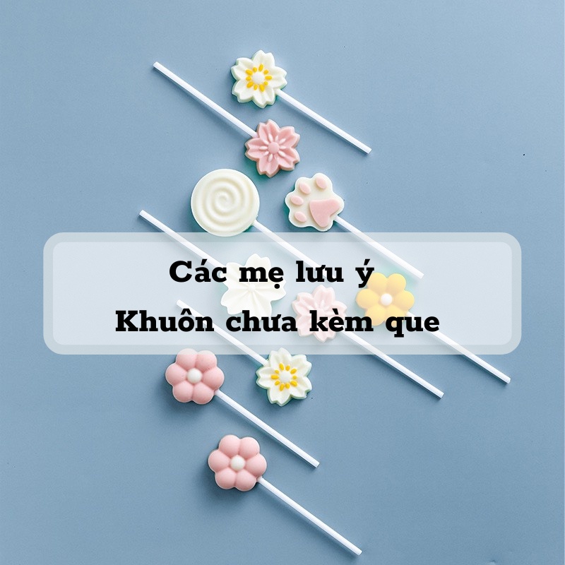 Khuôn Kẹo Mút Lollipop, Khuôn Silicon Làm Kẹo Mút Dễ Thương Cho Bé( không kèm que)