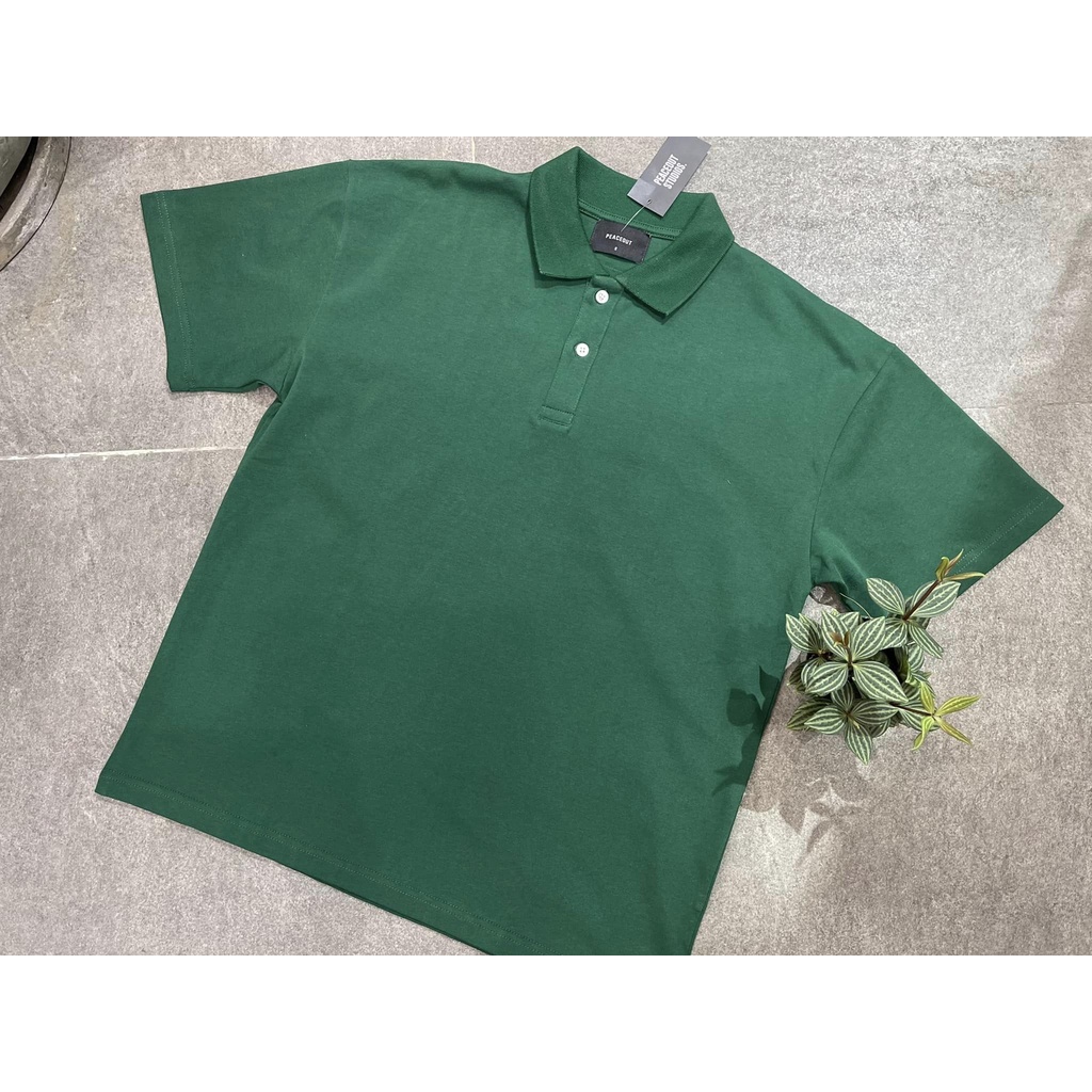 Áo Polo Peaceout Studios Basic Trơn có Tag sau lưng