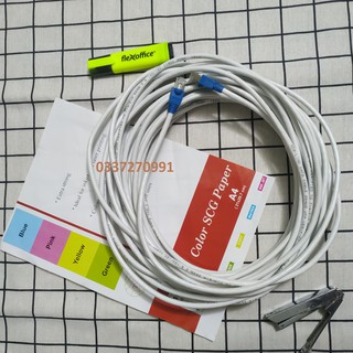 100m dây cáp mạng CAT6 bấm sẵn 2 đầu chống nhiễu có đầu chụp (đã test)