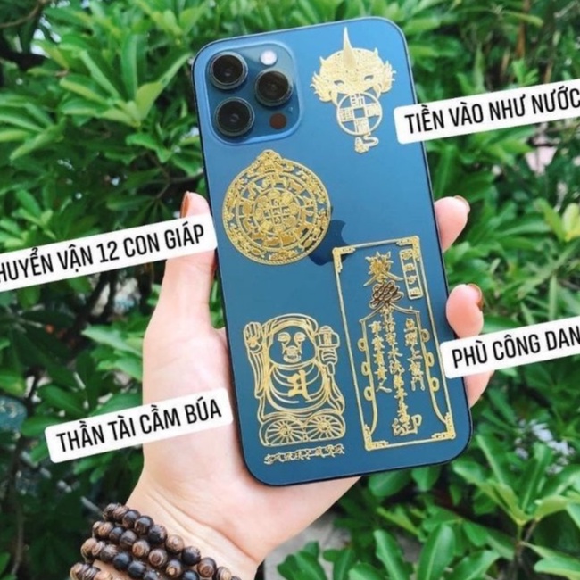 Miếng Dán Điện Thoại Linh Phù Phong Thủy, Tài Lộc, Tình Duyên, May Mắn, Phù Hợp Mọi Người, Đẹp Lung Linh