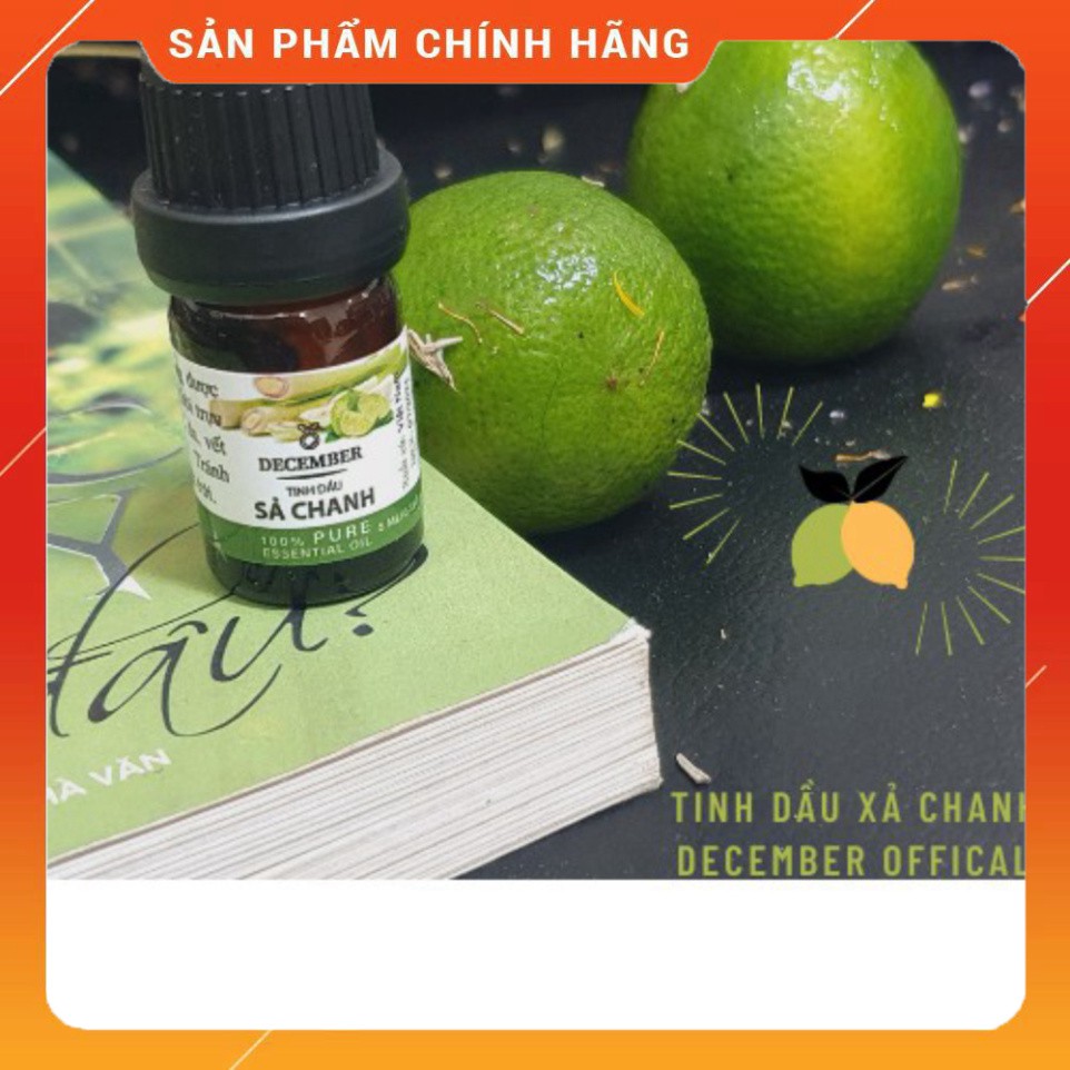 Tinh dầu xả chanh thiên nhiên thơm phòng December Offical lọ 20ml