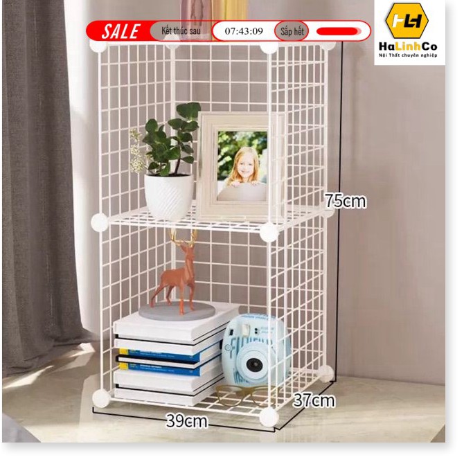 SZ- (Bán lẻ) lưới sắt thép lắp ghép đa năng 35x35 cm dùng lắp ghép kệ và tủ quần áo