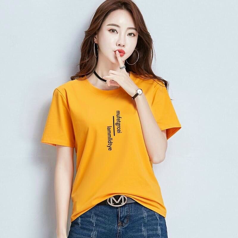 Áo thun cotton croptop lửng