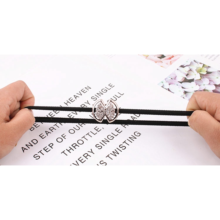 Bộ 4 dây buộc tóc đính đá và ngọc trai xinh xắn