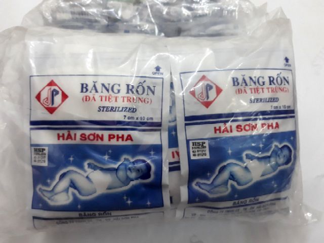 Băng rốn cho trẻ sơ sinh Hải Sơn Pha ( hộp 3 băng 3 gạc)