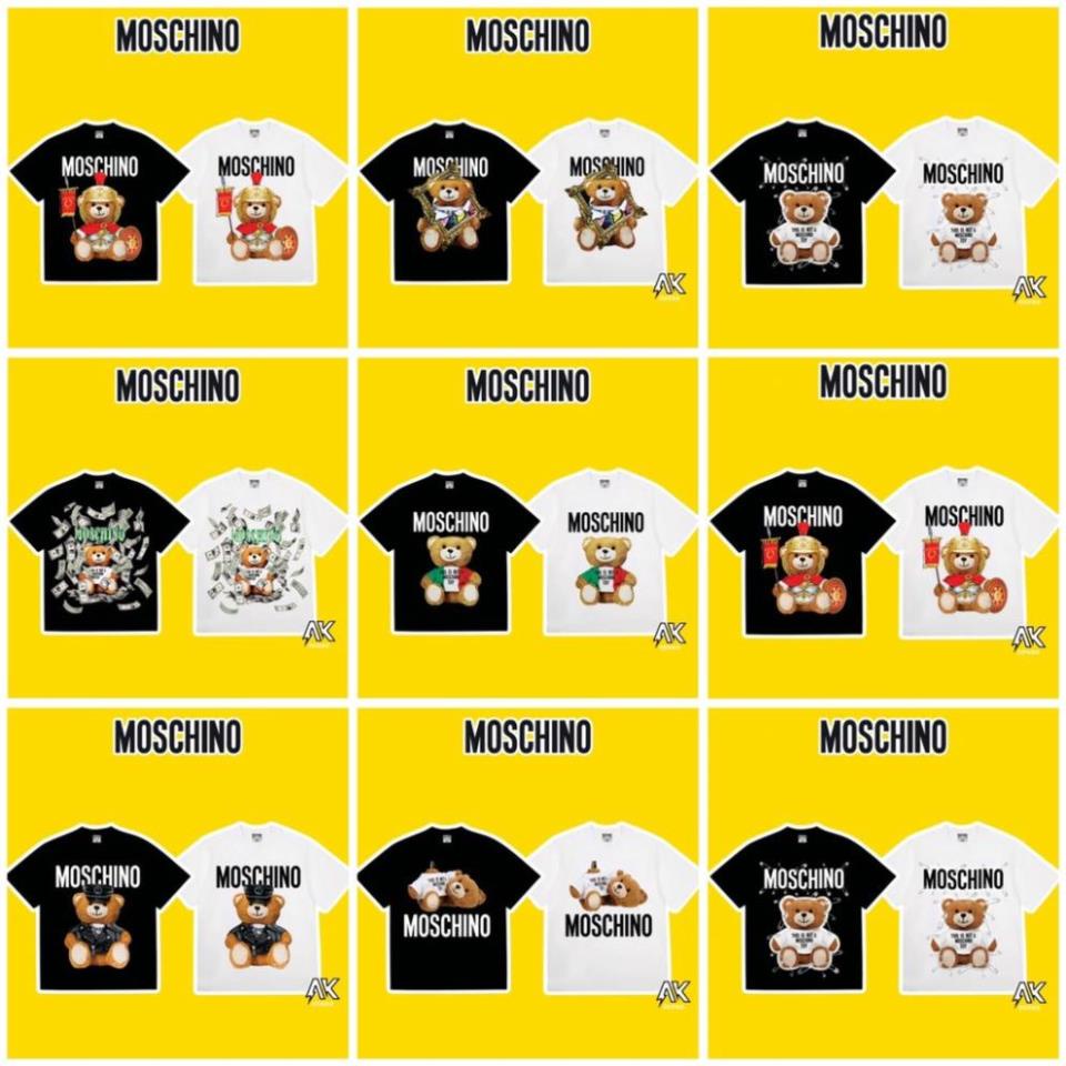 Áo Thun Moschino  - Gấu Teddy Full Mẫu Hàng Cao Cấp Vải Cotton 100%