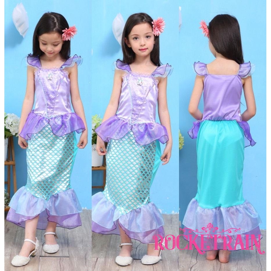 Đầm đuôi cá phong cách nàng tiên cá xinh xắn cho bé