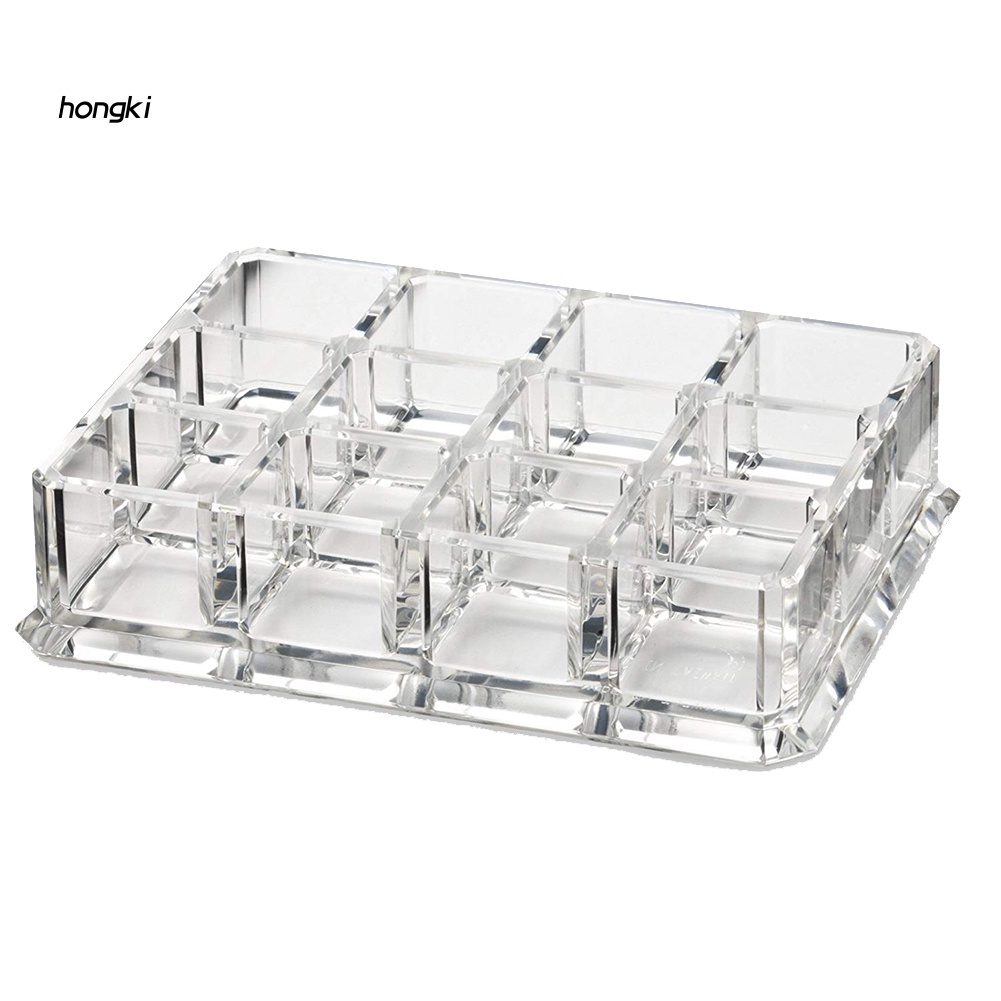 [Hàng mới về] Hộp đựng son môi 12 ô bằng acrylic trong suốt tiện dụng