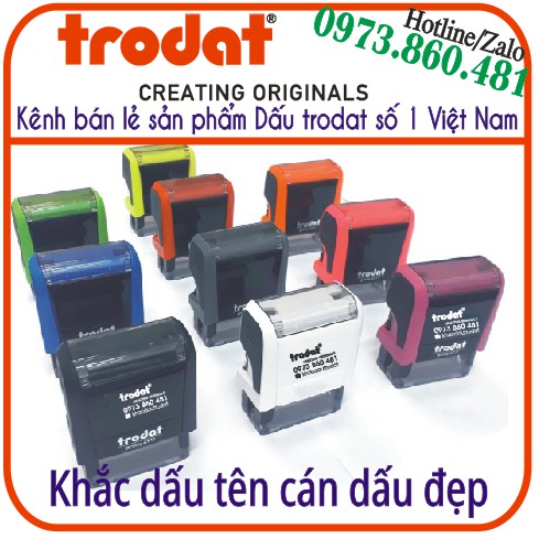 Khắc con dấu tên với cán dấu đẹp (Trodat 4911P4)